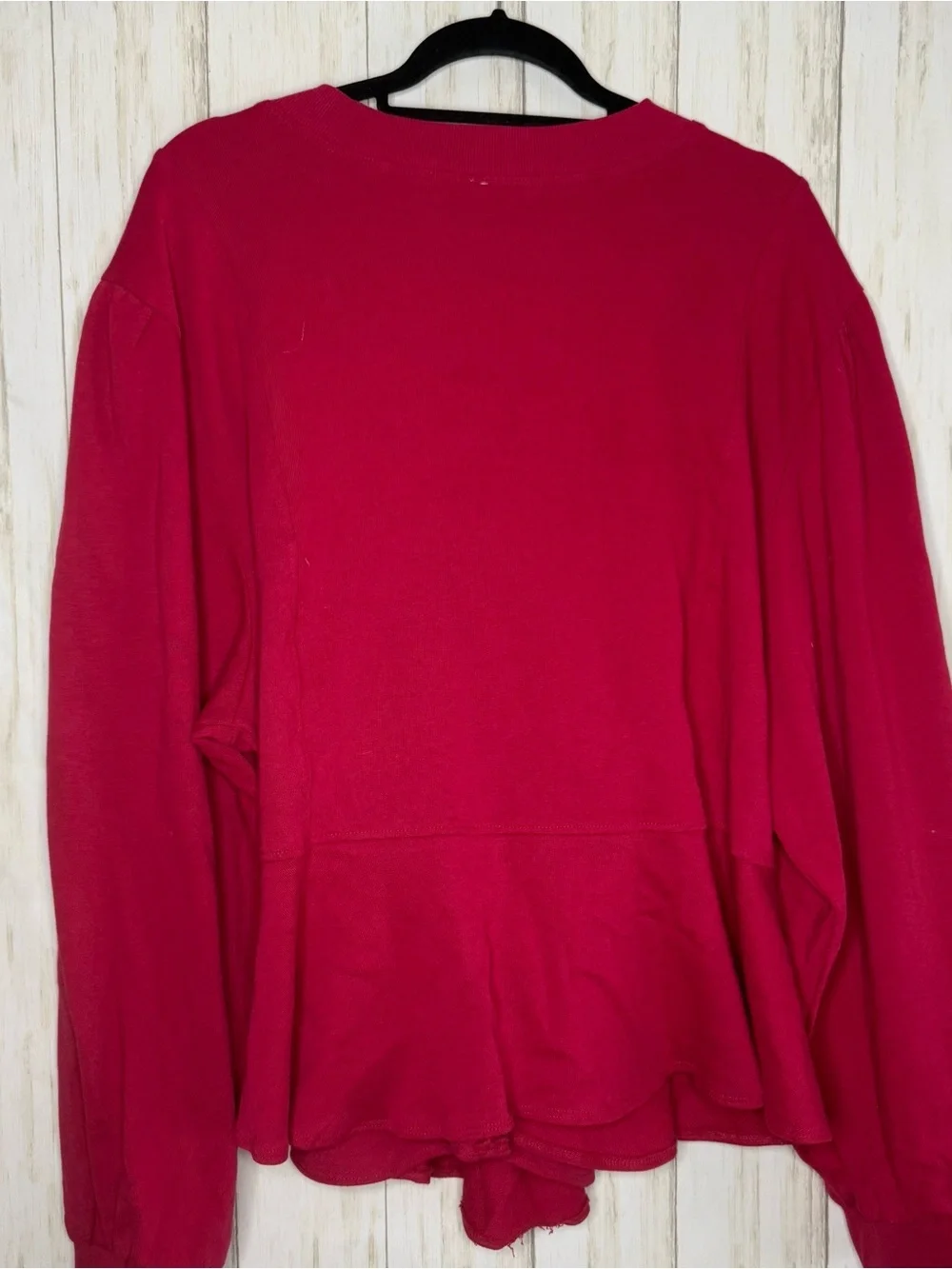 Anthropologie NWT 3X Embroidered Cutwork Swing Long Sleeve Sweatshirt